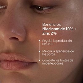 Baukem Sérum Facial Niacinamida 10% + Zinc 2% | Control Grasa, Minimiza Poros, Reduce Imperfecciones y Manchas - 30 ml