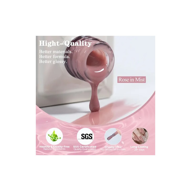 Gama De Gel Semipermanente Esmaltes Para Uñas Nude 8pcs 12ml