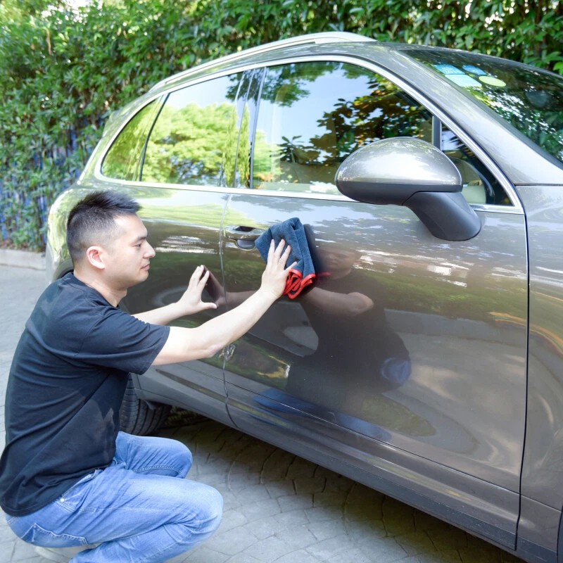 CarCarez 6 Pcs Microfiber Car Drying Towels Hemming Super Absorbent