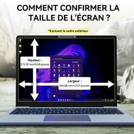 Makinda 16:10 16:10 Privacy Filter Laptop Screen Film Compatible with HP/Dell/Acer/Lenovo/Thinkpad/Envy, Removable Anti-Spying/Blue Light Screen Protector Laptop