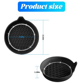LKAHG 4PCS Bling Car Cup Holder Coasters, Crystal Rhinestone Embedded Vehicle Drink Cup Protective Pads, Sparkling Auto Interior Decor Cup Mat Accessories Universal for SUV, Truck, RV (Black)