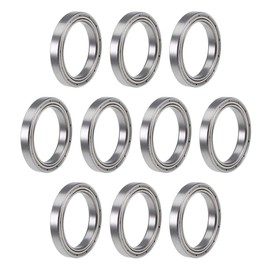 sourcing map 10 Pieces Double Shielded Ball Bearing Set Deep Groove Ball Bearing 6704ZZ Z2 20 mm x 27 mm x 4 mm Chrome Steel Ball Bearing Large Skateboard Bearings Skateboard Ball Bearings