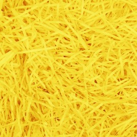 200g Raffia Filling for Shredded Gift Basket Paper Filling Gift Basket Filling and Wrapping Gift for Gift Box Decorations (Yellow)