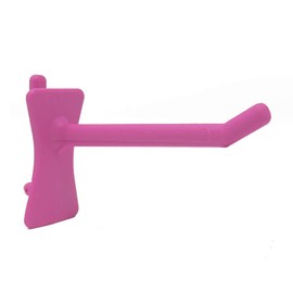 Greenleaf Industries PegPro 2" Straight Hooks Secure Plastic Hooks for Your Wall Organizer - for Craft Storage, Garage, Kitchen, Tools and More (2" Straight - 24 Count, Pink)