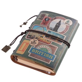 Leather Journal Notebook, MALEDEN Spiral Bound Traveler Notebook for Women Men Thanksgiving Refillable Daily Planner Sketchbook Diary with Zipper Pocket