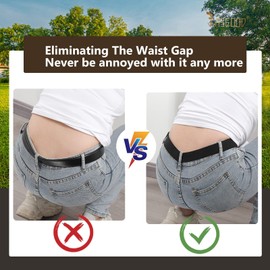 No Show Women Stretch Belt Invisible Elastic Web Strap Belt with Flat Buckle for Jeans Pants Dresses,H-Black+Blue,Suit for US Size 0-16