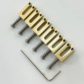 OVSAL Gold Guitar Bridge Saddles 10.5mm Tremolo Bridge Saddles for Fender Strat Stratocaster Tele Telecaster 6 String Electric Guitar Saddles