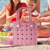 Beach Tote, Womens Tote Waterproof Open Beach Bag with Holes,