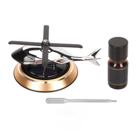 Car Air Fresheners with Solar Rotating Relieve Stress Purifie Odors Helicopter Car Perfume Decoration for Office Bar Gold