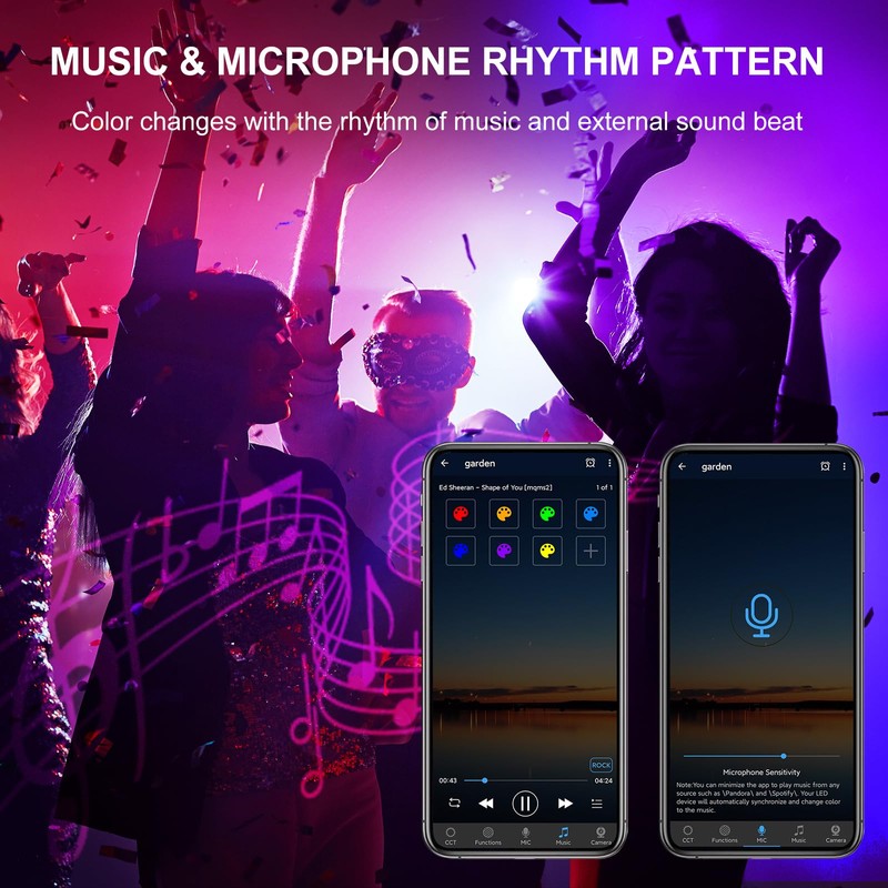 MEIKEE 42W Wall Washer Lights, RGBCW Smart APP Waterproof Outdoor