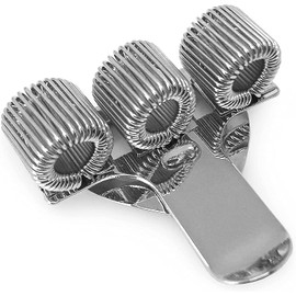 Norhogo Nurse Pocket Metal Pen Holder, Triple Pen Holder with Ideal Clip, 6-Piece Manganese Steel Pen Holder, Clip, Pen Organiser for Laptop and Notepad at Office