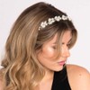 Bohend Fashion Rhinestone Hair Comb Crystal Leaf Bride Headpiece Long