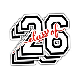 3 Pcs Class of 2026 Stickers, Class of 2026 Decorations, Graduation 2026, 2026 Senior - Vinyl Stickers for Laptop Water Bottle Phone Car Window Helmet (Normal, 2 inch)