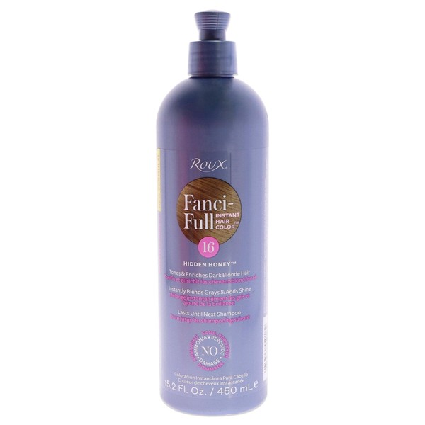 Fanci-Full Instant Hair Color Rinse by Roux, 16 Hidden Honey ,Temporarily Evens Tones, Blends Away Gray, 15.2 Oz