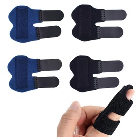 YOKIND Finger Splint for Kids，4PCS Finger Straightener Finger Support Adjustable Finger Protectors Sleeves for Kids and teen-agers Broken Fingers Straightening Arthritis Knuckle Immobilization