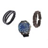 Mr. Gadget's Solutions 3-Piece Men's Watches Simple Round Analogue Quartz