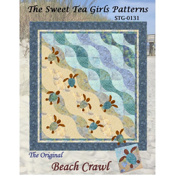 Original Beach Crawl Quilt Pattern by The Sweet Tea Girls - 2 sizes - STG-0131 Turtle