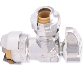 SharkBite 23048-0000LF Valve, 1/2" x 1/4" (3/8" OD)