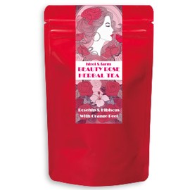 hiroi&farm Rose Beauty (Rose Hip & Hibiscus), 10 Tea Bags, Decaffeinated Herbal Tea