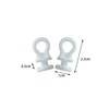 DWUENT 120 White Plastic Curtain Hooks (2.3x1cm) - PE Glider