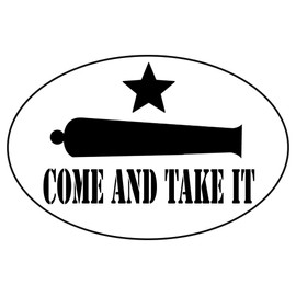 Rogue River Tactical Come and Take It Texas Flag Sticker Car Decal Bumper Sticker Lone Star Truck Window (3x5 Inch) Oval