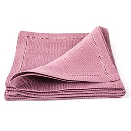 Set of 4 Napkins Mauve Linen Emilia
