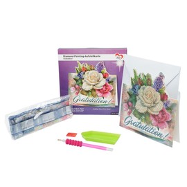 Ideen mit Herz Diamond-Painting-Aufstellkarte | 370 g/m² | 16,3 cm x 16 cm | inkl. Briefumschlag & Werkzeug (Gratulation!)