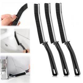 Neioaas Fugenreinigungsbürste – Fugendüse, tote Ecken, multifunktionale Bürsten, Fugenreiniger, Hand-Rillen-Reinigungsbürste für Fensterschienen, Badezimmer, Küche, 3 Stück (schwarz)