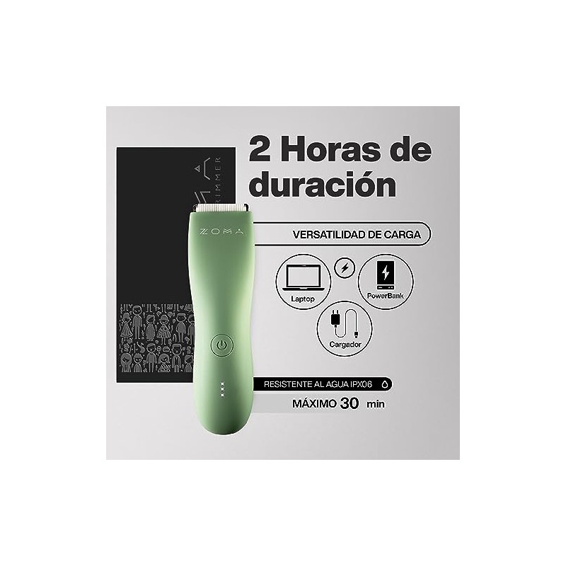 ZOMA | Rasuradora Eléctrica Hombre Corporal Íntima - Verde
