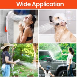 Portable Camping Shower with 2000W Heater, Long-Lasting 7800mAh Rechargeable Camping Shower with Digital Power,3 Spray Modes,IPX7 Waterproof Outdoor Camp Pump for Hiking, Travel, Car, Pet