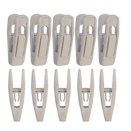 YIYIWANG 10 Pcs Velvet Hangers Clips Non-Slip Clothes Pins Set Slim Line Strong Finger Clips Removable Trouser Clip for Fixing Pants Skirt Cloth Hangers (White)