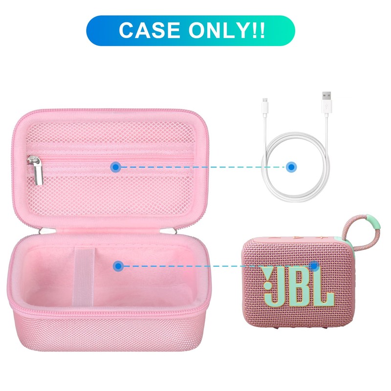 BOVKE Carry Case Compatible with JBL Go 4 Portable Bluetooth