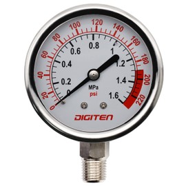 DIGITEN Water Pressure Gauge Meter 0-1.6MPa 0-220psi 1/4" f Reverse Osmosis System Pump¡­