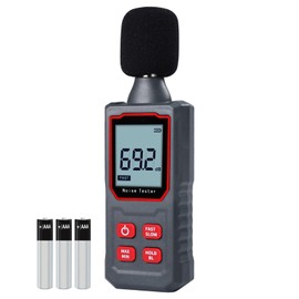 Decibel Meter, Digital Sound Level Meter 30-130 dB Portable SPL Meter Noise Tester with LCD Backlight Fast/Slow Mode, Sound Decibel Meter for Home Factories