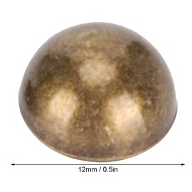Cikonielf 30 Sets Mushroom Shape Rivet Screw Bronze Dome Bolts for Leather Decoration 12 mm