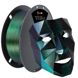 LOVOON 3D PLA Filament 1.75mm, Galaxy 3D Printing Filament,Burnt Titanium pla Filament, Exposed to Sunlight Color Changing Filament, Sparkle PLA Filament Accuracy +/- 0.02mm,Galaxy-Green