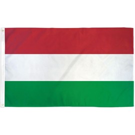 COLL7AWS 10 x "HUNGARY" flag 3x5 ft polyester banner sign European EU UN United Nations
