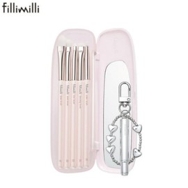 FILLIMILLI  Eye Brush Pro Collection Set & Lip Brush Keyring 7Iiems
