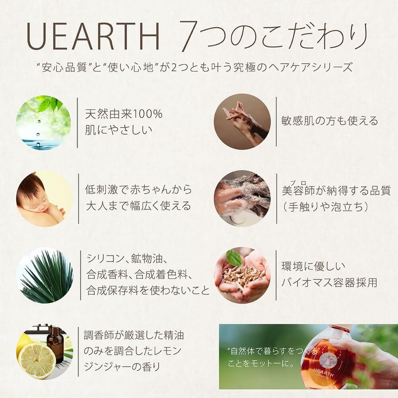 UEARTH Shampoo 1.7 fl oz (50 ml) Pouch, For Trial