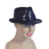 Sequin Fedora Black