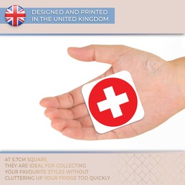 Destination Vinyl ltd Fridge Magnet - Switzerland Flag Map Swiss 9063