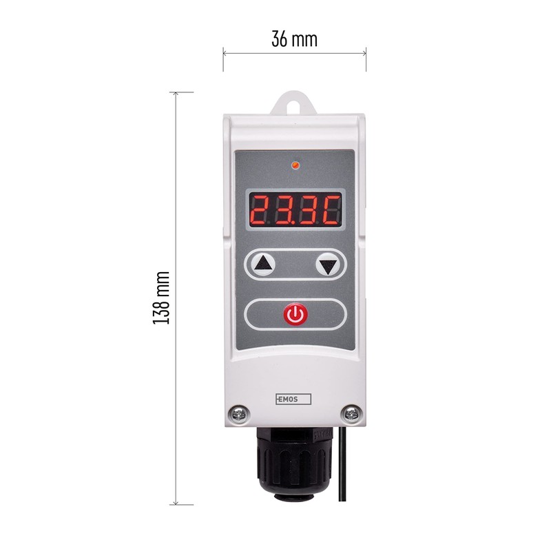 EMOS P5684 Contact Thermostat with Remote Sensor, Adjustable Switching Sensitivity