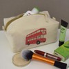 'Red Bus' Canvas Wash Bag/Makeup Case (CS00041312)