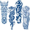 Qpout Semi-Permanent Temporary Tattoos for Men and Women, 1-2 Weeks