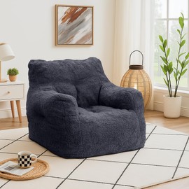Cvortll Bean Bag Chair with Filler, Bean Bag Sofa with Tufted Soft Stuffed Filling, Fluffy and Lazy Sofa, Comfy Cozy BeanBag Chairs with Memory Foam for Dorm, Apartment, Living Room…