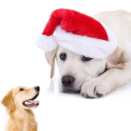Pet Christmas Hats Cat Santa Hats,Dog Cat Pet Santa Hats for Cat Puppy Dog, Red Christmas Hats