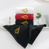 sense gnosis Black Hand Towel Set of 2 Embroidered 100%