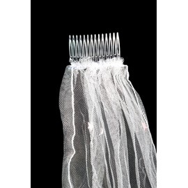 SHATCHI Veil Comb Bride To Be Hen Night Accessory Women's Wedding Bridal Veils Comb with Stars Vail Gifts for Girls White Short