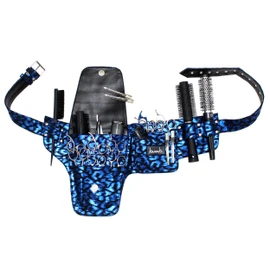 hairdressing toolbelt pouch (Blue Leopard)