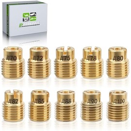 Carburetor Main Jet Kit (70 72 75 78 80 82 85 88 90 100) for Honda GX160 GX200 GX390 Predator 212cc Mini Bike Go Kart,10 pcs